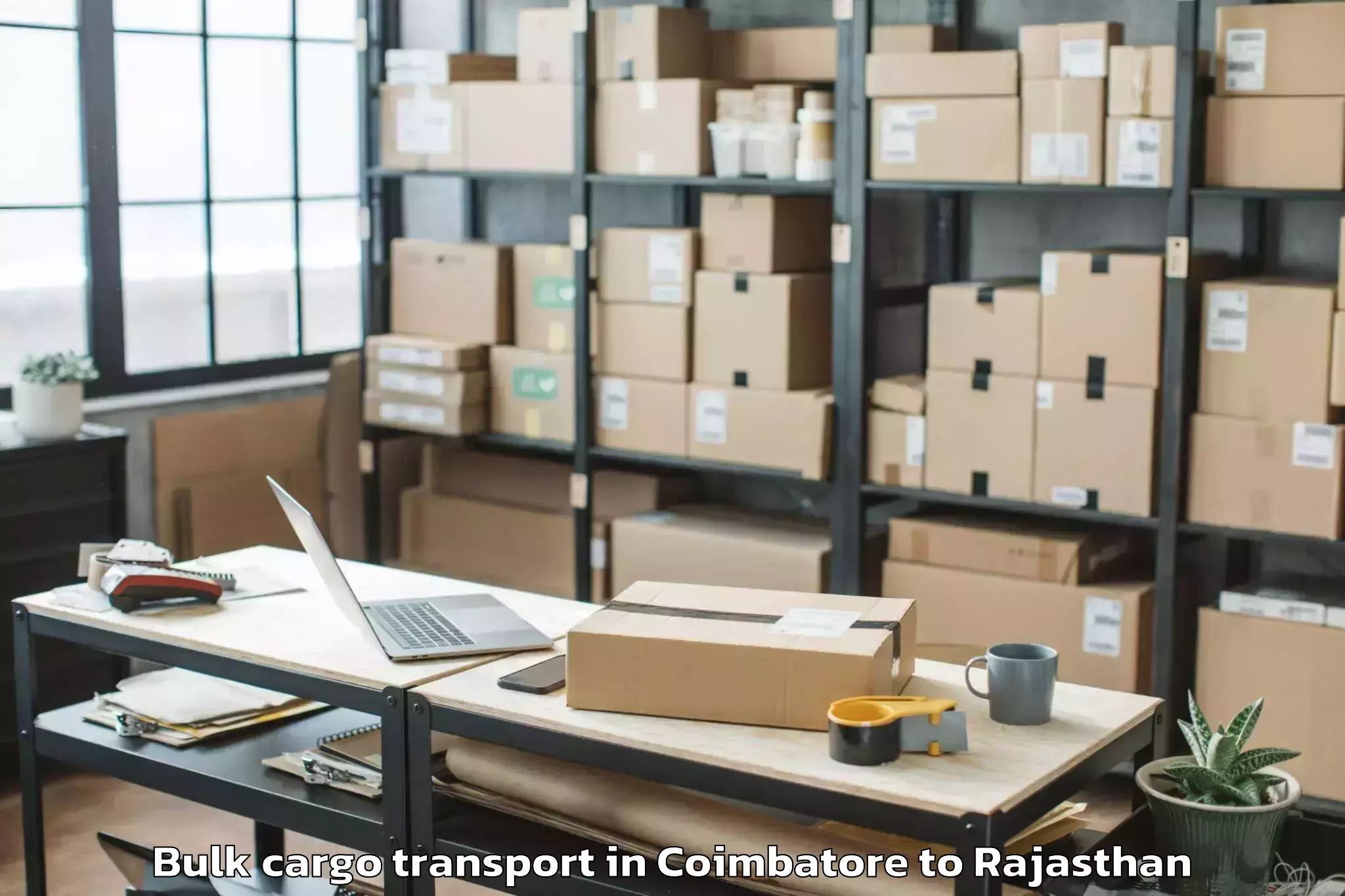 Book Coimbatore to Kotputli Bulk Cargo Transport Online